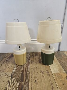 Vintage Ray-O-Vac Plastic Portable Camping Lanterns